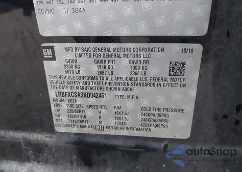 2019 Buick Envision Fwd Essence from USA, damaged, VIN LRBFXCSA3KD042461